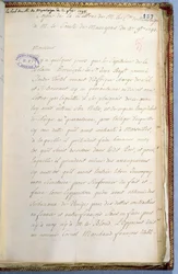 Brief von Jean-Jacques Rousseau, geschrieben als Sekretär des französischen Botschafters in Venedig, Oktober 1743